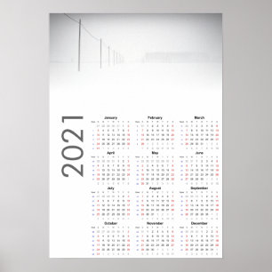 Snölandskap Kalender 2021 Affisch