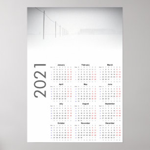 Snölandskap Kalender 2021 Affisch