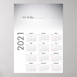 Snölandskap Kalender 2021 Affisch