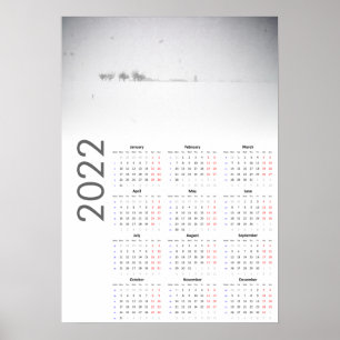 Snölandskap Kalender 2022 Affisch