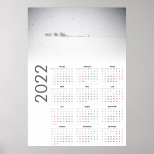 Snölandskap Kalender 2022 Affisch