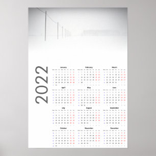 Snölandskap Kalender 2022 Affisch
