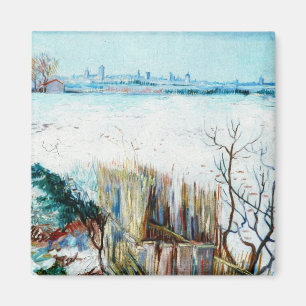 Snölandskap med Arles av Vincent van Gogh Magnet