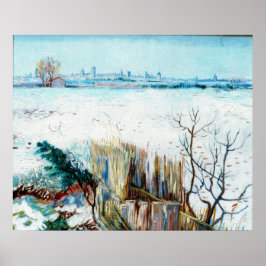Snölandskap med Arles av Vincent van Gogh Poster
