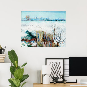 Snölandskap med Arles av Vincent van Gogh Poster