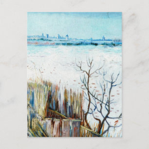 Snölandskap med Arles av Vincent van Gogh Vykort