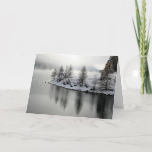 Snölandskap Vinter Säsonghälsningar Kort