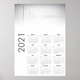 Snölandskapskalender 2021 Poster
