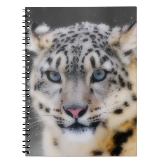 SnöLeopard Anteckningsbok Med Spiral (Framsidan)
