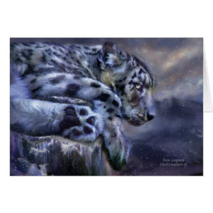SnöLeopard ArtCard Hälsningskort
