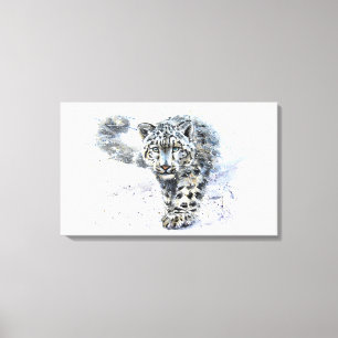 Snöleopard Canvastryck