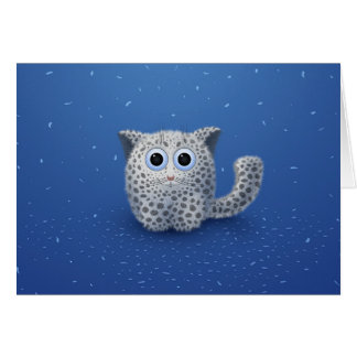 SnöLeopard Hälsningskort