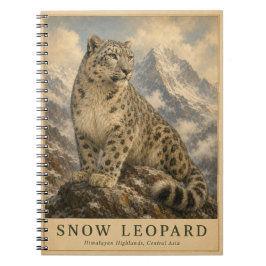 Snöleopard Himalaya VINTAGE Anteckningsbok