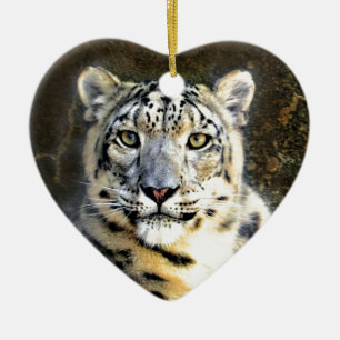 SnöLeopard Julgransprydnad Keramik
