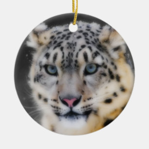 SnöLeopard Julgransprydnad Keramik