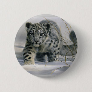 Snöleopard Knapp