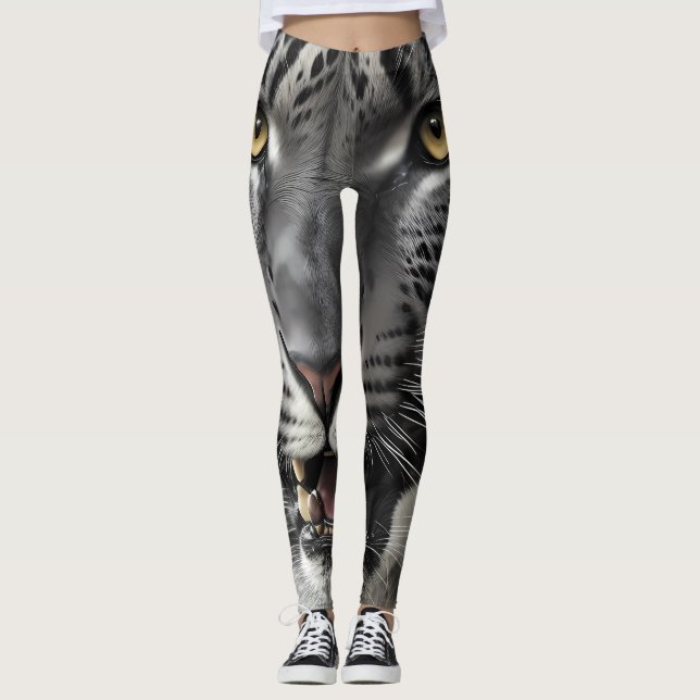 Snöleopard Leggings (Framsida)