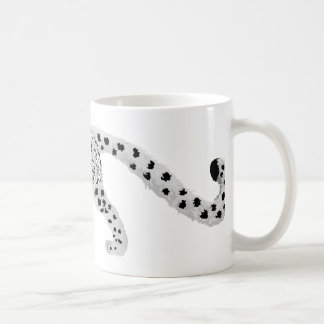 SnöLeopard med Snowflaketeckningmuggen Kaffemugg