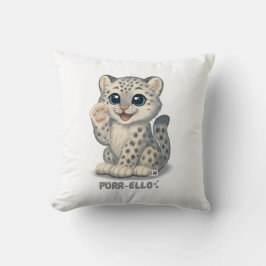 Snöleopard - Purr-ello Kudde