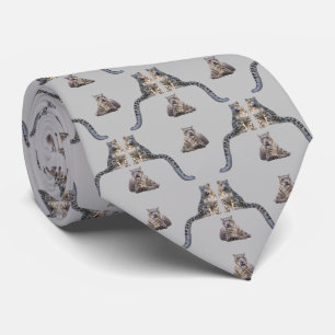 Snöleopard Raseri Slipsklöver Dubbelsidigt Tryck ( Slips