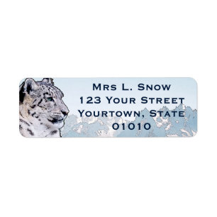 SnöLeopard Returadress Etikett