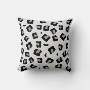 Snöleopard Sömlöst Mönster Kudde