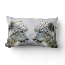 Snöleopard Spegelsymmetri Vilda Djur Konst Design