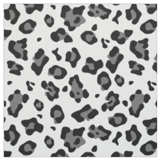 snöleopard vit djurtryck ocelot gepard tyg