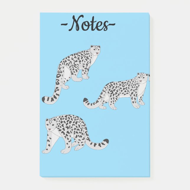 Snöleoparder Post-it Block (Framsida)