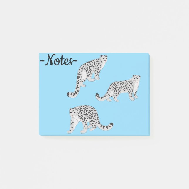 Snöleoparder Post-it Block (Framsida)