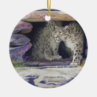 SnöLeopards Julgransprydnad Keramik