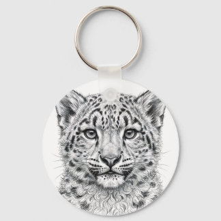 Snöleopardunge Nyckelring