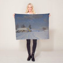 Snöliggande i vinter (av H.A. Brendekilde)