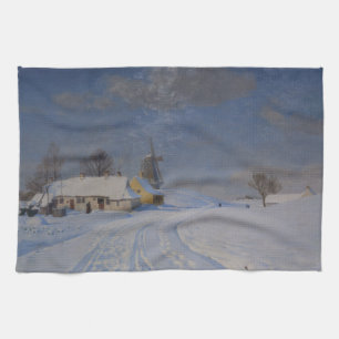 Snöliggande i vinter (av H.A. Brendekilde) Kökshandduk