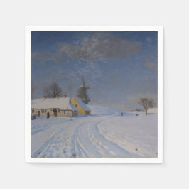 Snöliggande i vinter (av H.A. Brendekilde) Pappersservett