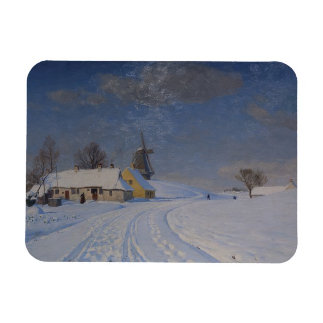 Snöliggande i vinter magnet (Horisontell)