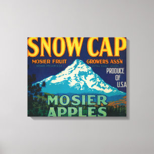 SnölockApple låda LabelMosier, ELLER Canvastryck