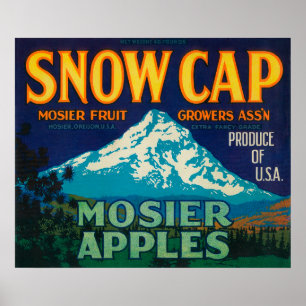 SnölockApple låda LabelMosier, ELLER Poster