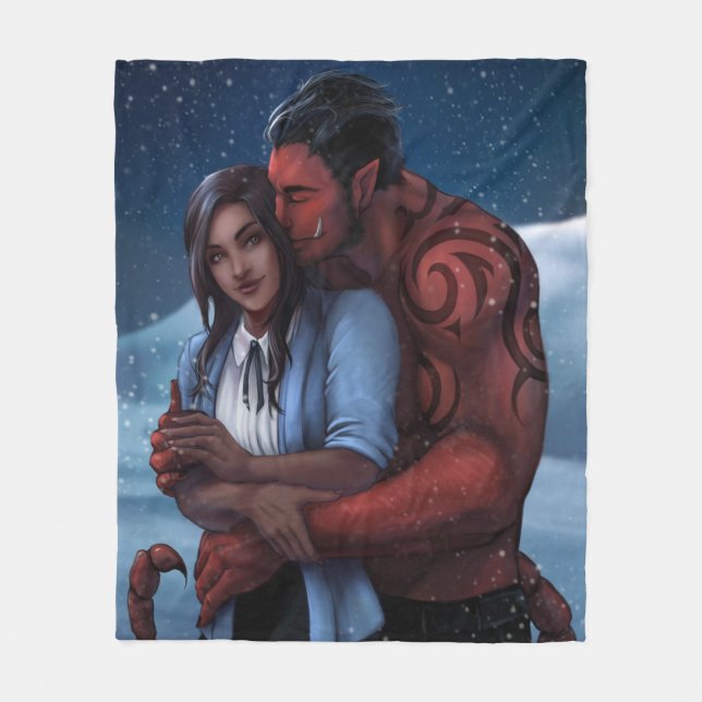 Snolog in med Alien Warlord Throw Fleecefilt (Framsidan)