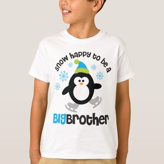 Snölycklig som är en storebror tee (Framsida)