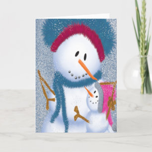 SnöMamman och Snöflickan Helgkort