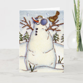Snöman Helgkort