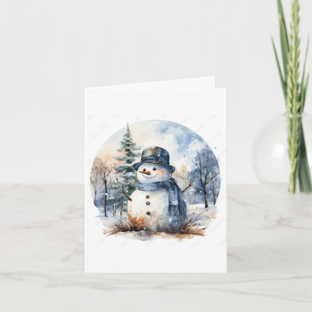 Snöman Helgkort (Framsida)