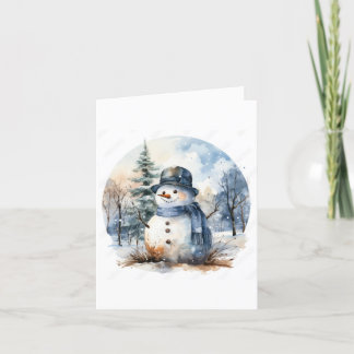 Snöman Helgkort