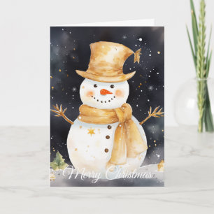 Snöman Helgkort