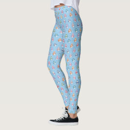 Snömän i snöflingor leggings