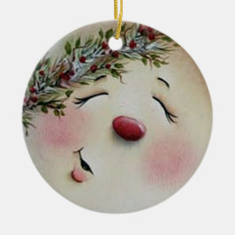 Snöman Julgransprydnad Keramik