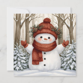 Snöman Julkort