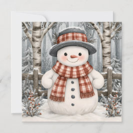 Snöman Julkort