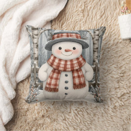 Snöman Kudde